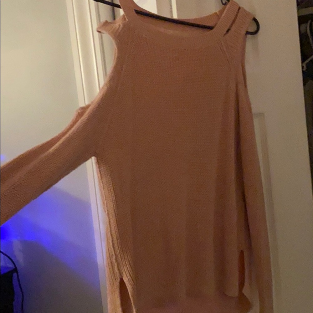Open shoulder sweater